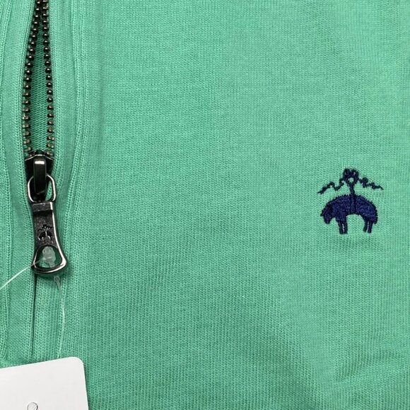 Brooks Brothers Men's Quarter Zip Shirt Size: XL | Color: Green - Picture 2 of 6